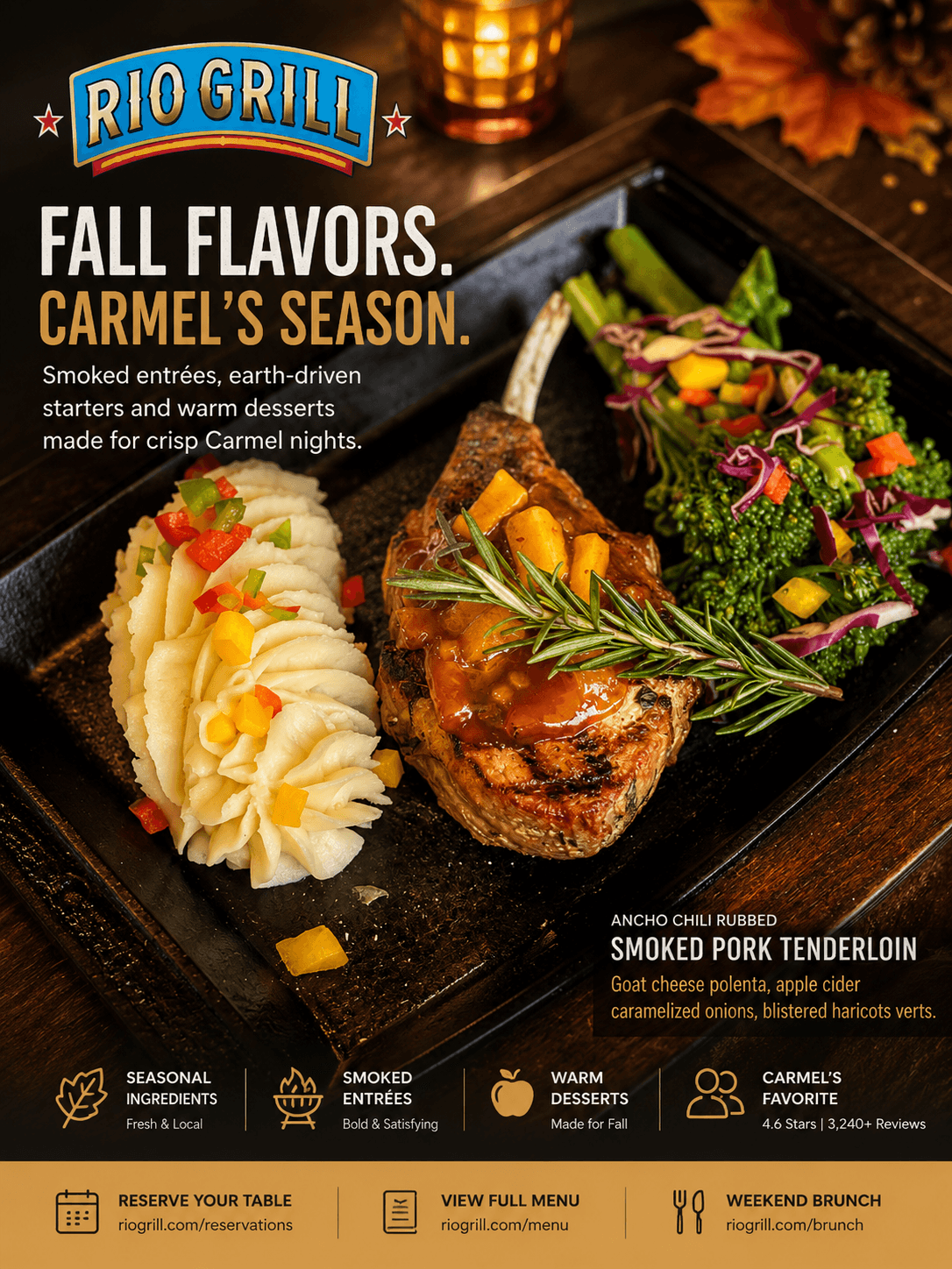 Fall Flavors at Rio Grill: Seasonal Dishes to Order in Carmel This October