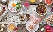 different Easter brunch food